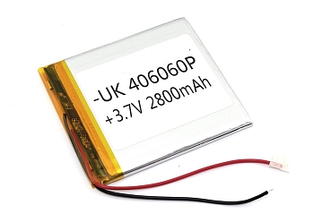 Аккумуляторная батарея Li-Pol (4x60x60мм), 2pin, 3.7В, 2800мАч